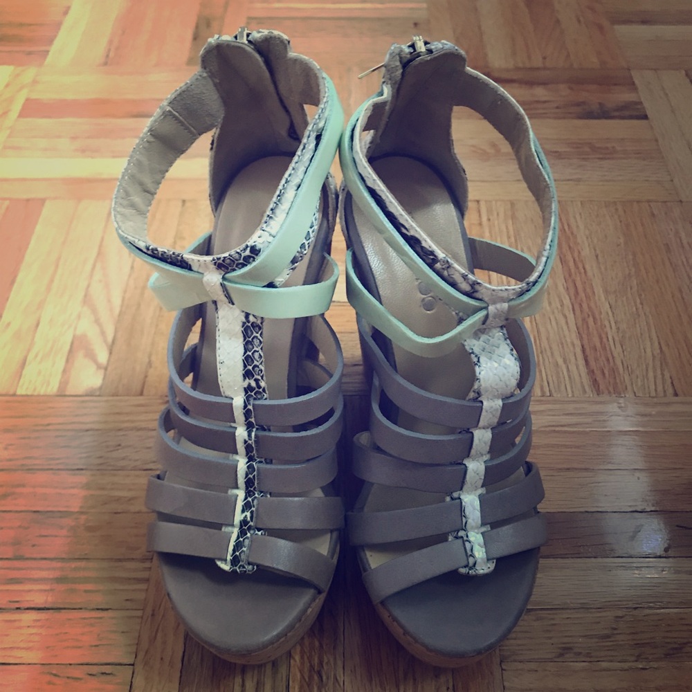 Jimmy Choo Pattern Wedge Heels 34